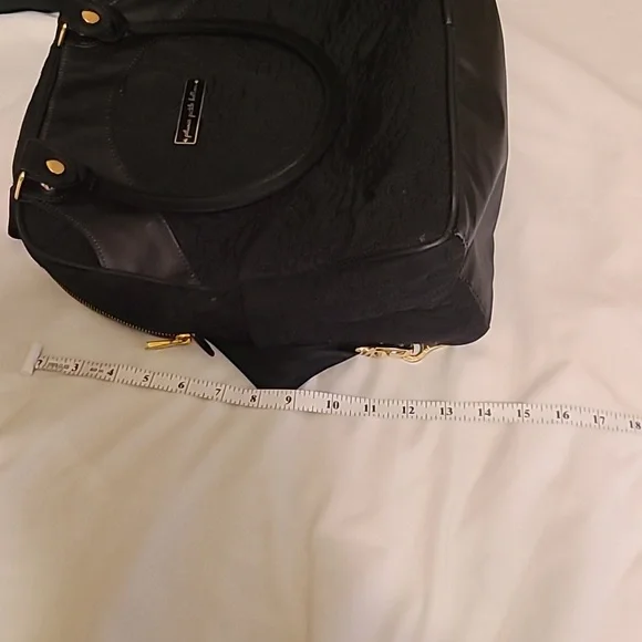 PETUNIA PICKLE BOTTOM 'Sashay Satchel' Black Embossed Backpack Diaper Bag - Picture 8 of 8